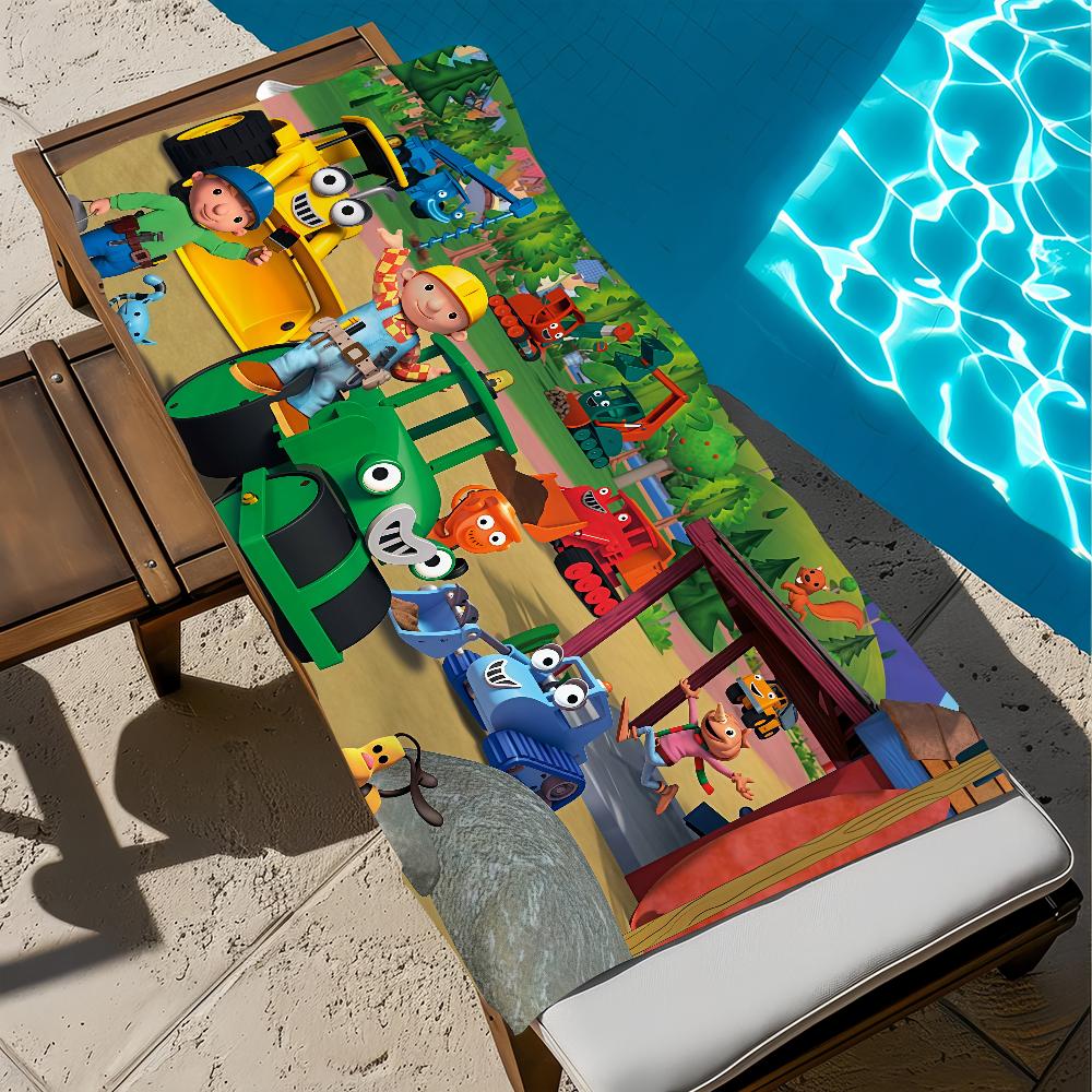 Towel B-BuilderS The Beach Bath Quick-Drying Lightweight Portable B-BobS Sauna Camping Swim Cute Pool Cartoon Travel