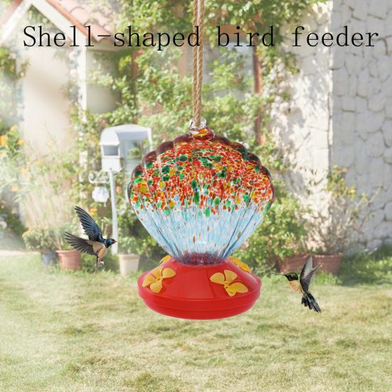 Venkovní skleněné závěsné krmítko pro kolibříky, odolné proti mravencům a včelám, vícebarevné krmítko pro ptáky, zahradní dekorace, dárek pro ženy