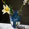 Blaue Wellenstreifen Glasvase Kreativer Blumentopf Tischdekoration Blumenarrangement Hydroponik Blumenvase Raum Ästhetische Dekoration