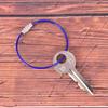 Stainless Steel Wire Keychain Keyring Circle Rope Cable Loop Screw Lock Gadget