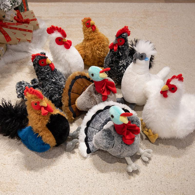 Peluche Gallo Cartone Animato Grande Giocattoli Peluche Animali Cartoni Animati Tacchino Peluche Bambole Pollo Morbido per Bambine Bambini Regalo Decorazione Casa