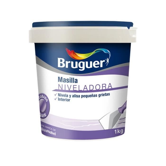 Mastic - Bruguer - 1kg - Blanc - Vendu À L'unité - Mise À Niveau