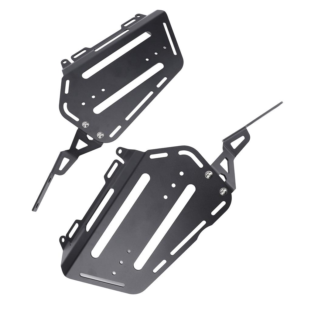 Motorcycle Side Luggage Rack Aluminum Strong Load Bearing Black Powder Coating Enhanced Safety Side Storage Rack for