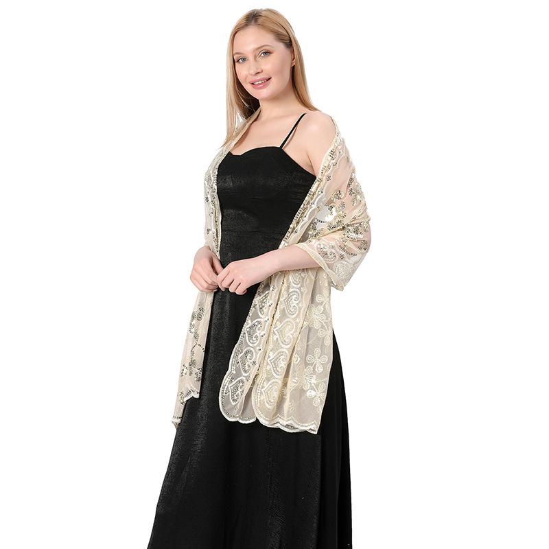 New sequin shawl Elegant shawl shopping, travel scarf