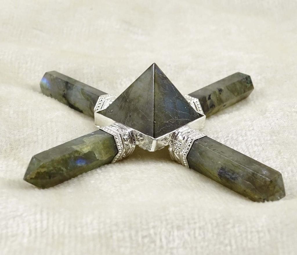 Harmonize Labradorite Pyramid Feng Shui Energy Generator Spiritual Reiki Healing