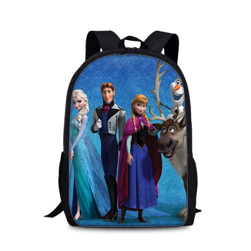 Frozen Childrens Cartoon Backpack With Lightweight Nylon Material For School And Daily Use