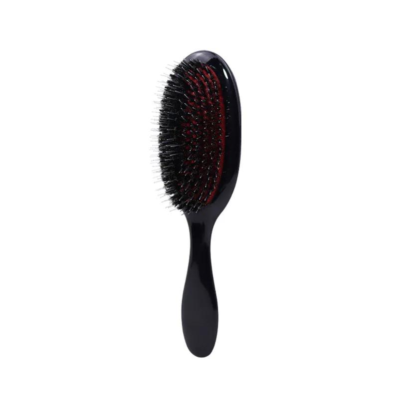 Salon Boar Bristle Hair Extension Brush Hairdressing Detangling Brush Combs Head Scalp Massager Brush Comb Anti Static Hair Comb