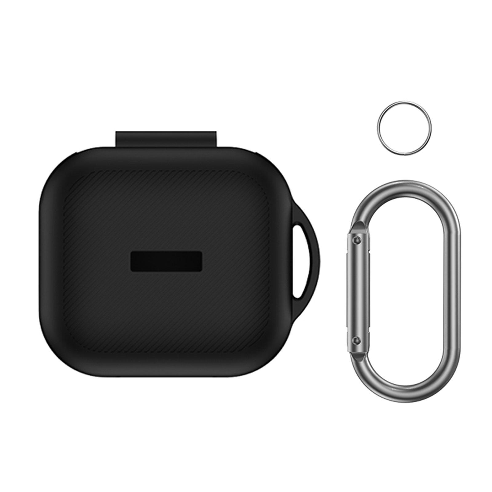 

Waterproof Case with Carabiner Wireless Earphone Cover Earbud Sleeve Rubber Soft Earphone Case for OpenEgo Headphones чёрный