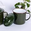 360/500/660ML Milchbecher Rostschutz Gesunder umweltfreundlicher Retro-Wasserbecher mit Deckel Haushaltsbedarf