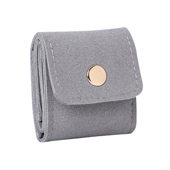 1/3Pcs Jewelry Storage Bag Earring Organizer Solid Color Mini Size Portable Foldable Travel Jewelry Organizer Case with Buckle