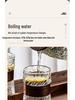 Embossed Glass Water Cup Set for Living Room, High-Temperature Resistant Teaware for Coffee or Beer