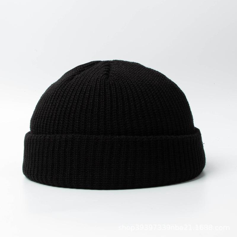 Knitted melon fur hat wool hat dome cold hat autumn and winter hat American retro knitted hat landlord hat