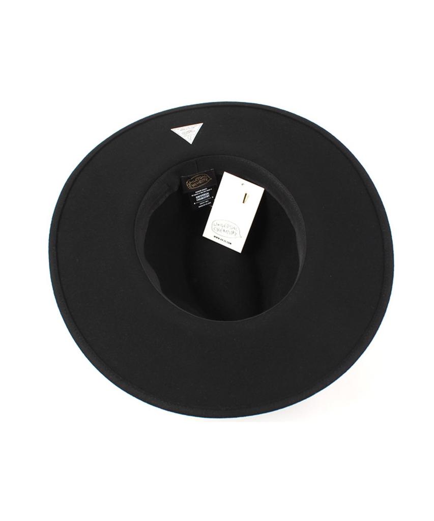 Yunibeosyeolkemiseuteuli Black Metal Line Wool Fedora Bk Line Fedora