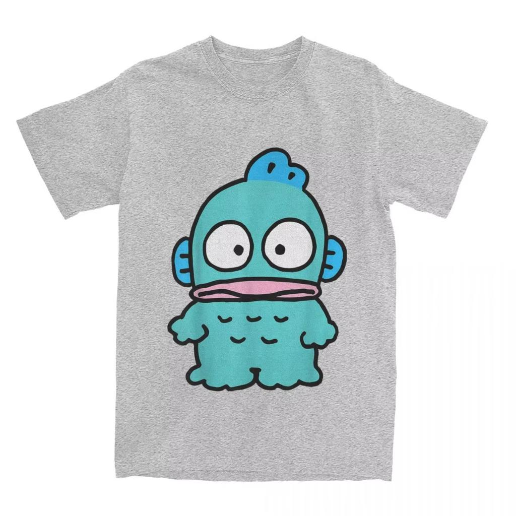 Hangyodon Vorder- und Rückseite T-Shirt für Männer Frauen 100% Baumwolle Humorvolles T-Shirt Rundhals T-Shirt Kurzarm Kleidung 4XL 5XL