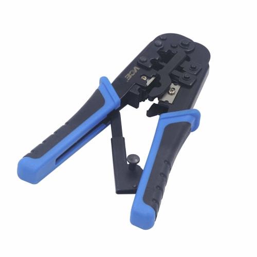 

VCE GJ668 RJ45 Crimping Tool, Stripping and Crimping Terminals, Multi-Function Ratchet Type, Compatible with RJ45, RJ12, RJ11, LAN Cables, and Telepho