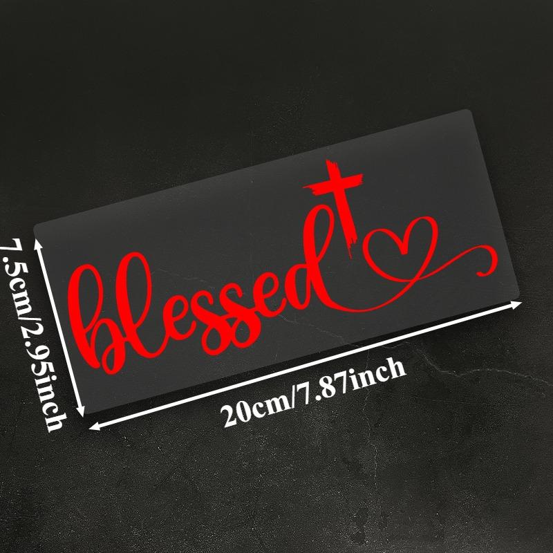 1pc Cross Blessed Motorcycle Stickers Waterproof for Motorcycle Fuel Tank Fairing Tailbox Car Body Scooter Universal Vinyl Decal