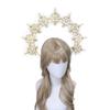 Mother of God Tiaras Crown Hairhoop Craft Bag Elegant Masquerade Cosplay Headband Women Church Headband Crownpiece  Kits