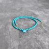 Natural Turquoise Beaded necklace heart shape Turquoise layering Necklace  Gifts for women sky blue beaded choker Necklace gift ideas