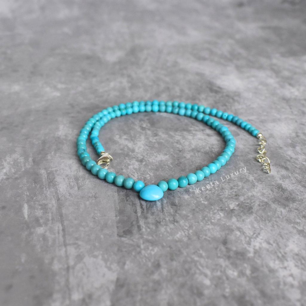 Natural Turquoise Beaded necklace heart shape Turquoise layering Necklace  Gifts for women sky blue beaded choker Necklace gift ideas