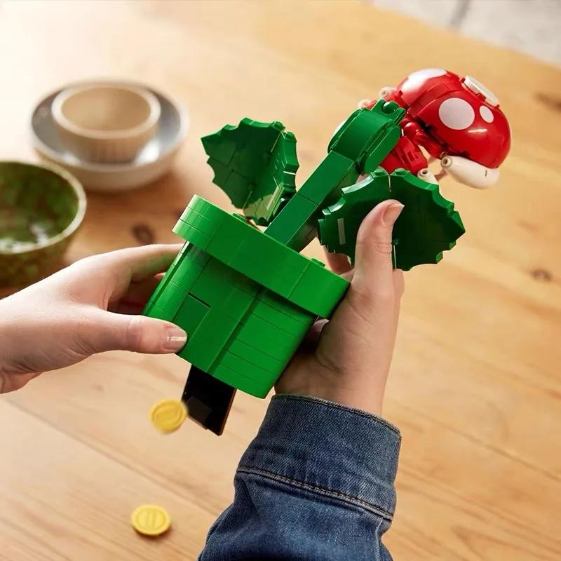 New 71426 Piranha Plant Set Building Blocks Game Model Home Decoration Assembling Puzzle Toy Children Christmas Gift