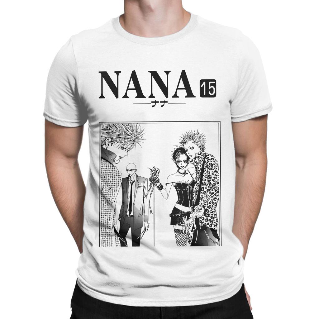 Men's T-Shirts Retro Nana Manga   Unique Cotton Tees Short Sleeve Poster T Shirts Crew Neck Clothing Gift