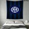 Inter Milan Crest Wallpaper Bedding 1 Duvet Cover 2 Pillowcase Without Core Christmas Birthday Gift Duvet Cover And Pillowcase
