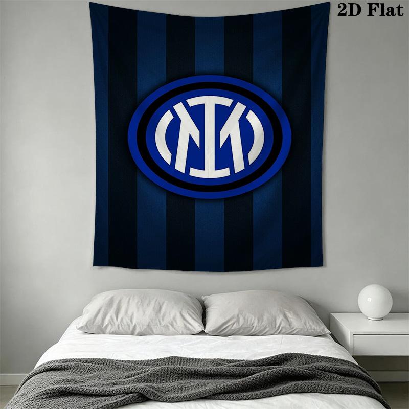 Inter Milan Crest Wallpaper Bedding 1 Duvet Cover 2 Pillowcase Without Core Christmas Birthday Gift Duvet Cover And Pillowcase