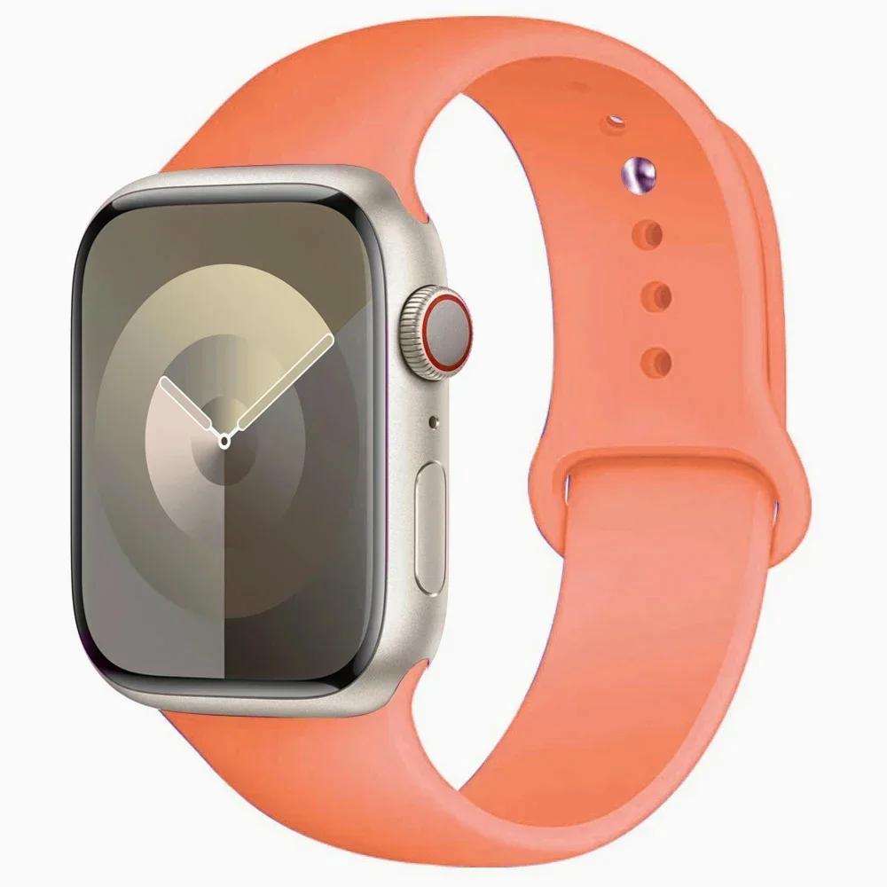 Silicone Strap For Apple Watch Band 44mm 40mm 45mm 41mm 49mm 42mm 45 44 mm bracelet iwatch series 7 se 3 5 6 8 9 Ultra 2 bands