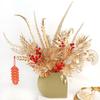 1/3/5Pcs Golden Artificial Flowers Bouquet for Home Decor New Year Christmas Party Decoration DIY Vase Ornaments Plant Accessory