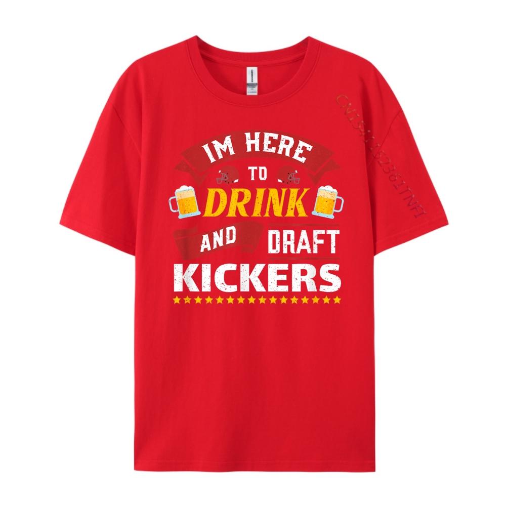 Fantasy Football Party Drink Draft Kickers Sports Retr Wholesale Tshirts 100 Pcs Mens Gifts Graphic tshirts S