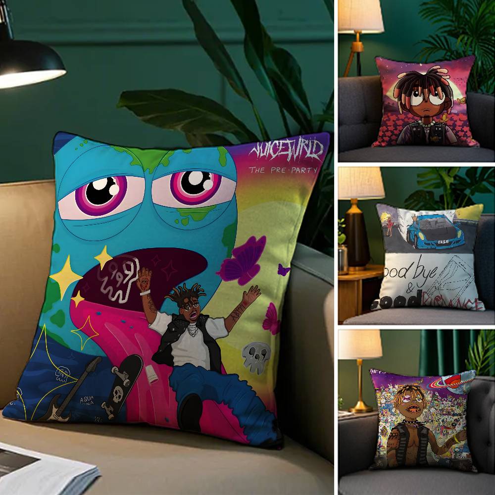 Sänger J-Juice WRLD-MT The Party Never Ends Kissenbezug Komfort Sofa Bett Seidig elegant Verdeckter Reißverschluss Dekorative Kissenhülle
