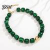 Multicolor Resin Bead Necklace Chunky Beaded Square Beads Bohemian Minimalist