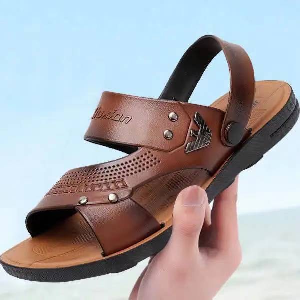 Men's Non-slip High-quality Casual Sandals Korean Style Beach Dual-use Slippers Summer Lightweight Hollow Breathable Sandals