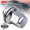 20PCS Iron Wheel Lug Nut Replacement for Jaguar XJ XK XF S X Type C2C35294 Silver Metal Accessories for Vehicles