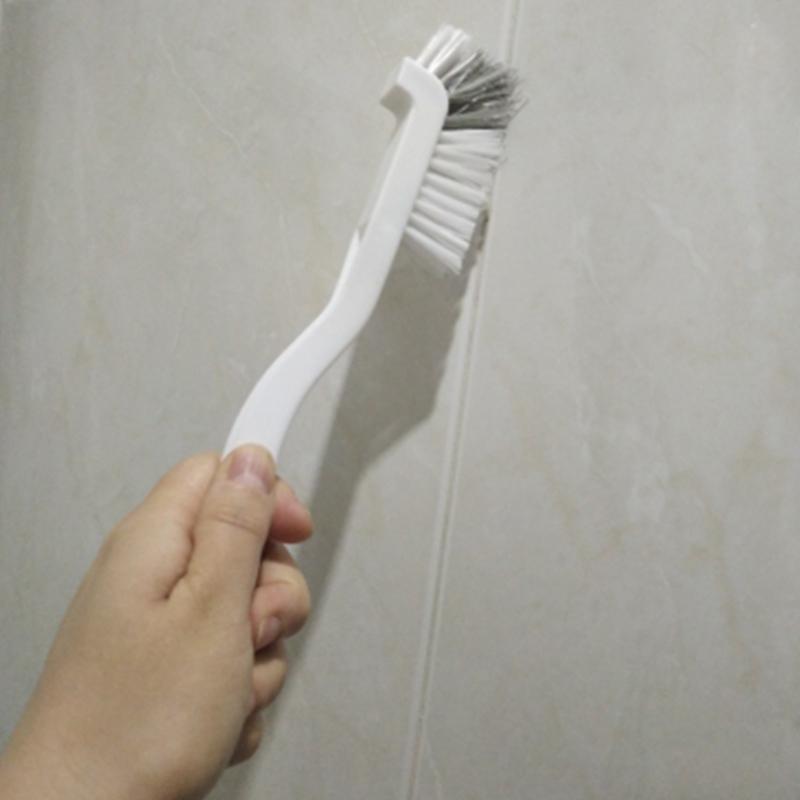 Brosse de nettoyage en plastique blanche à long manche pour la cuisine et la maison
