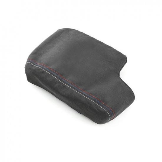 Suede Interior Center Console Armrest Box Cover For BMW 3 Series E46 1998-2005 Black with red blue white