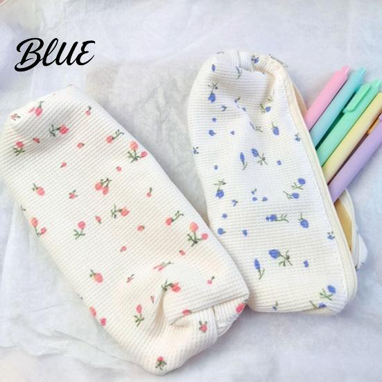 School Supplies Pouch Cute Floral Pencil Case Mini Cotton for Pens Pencils Erasers