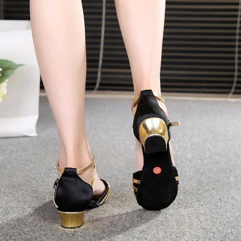 New Latin Dance Shoes EU 25-41 Children Girls Women's Tango Low Heels Dance Ladies Jazz Dance Shoes