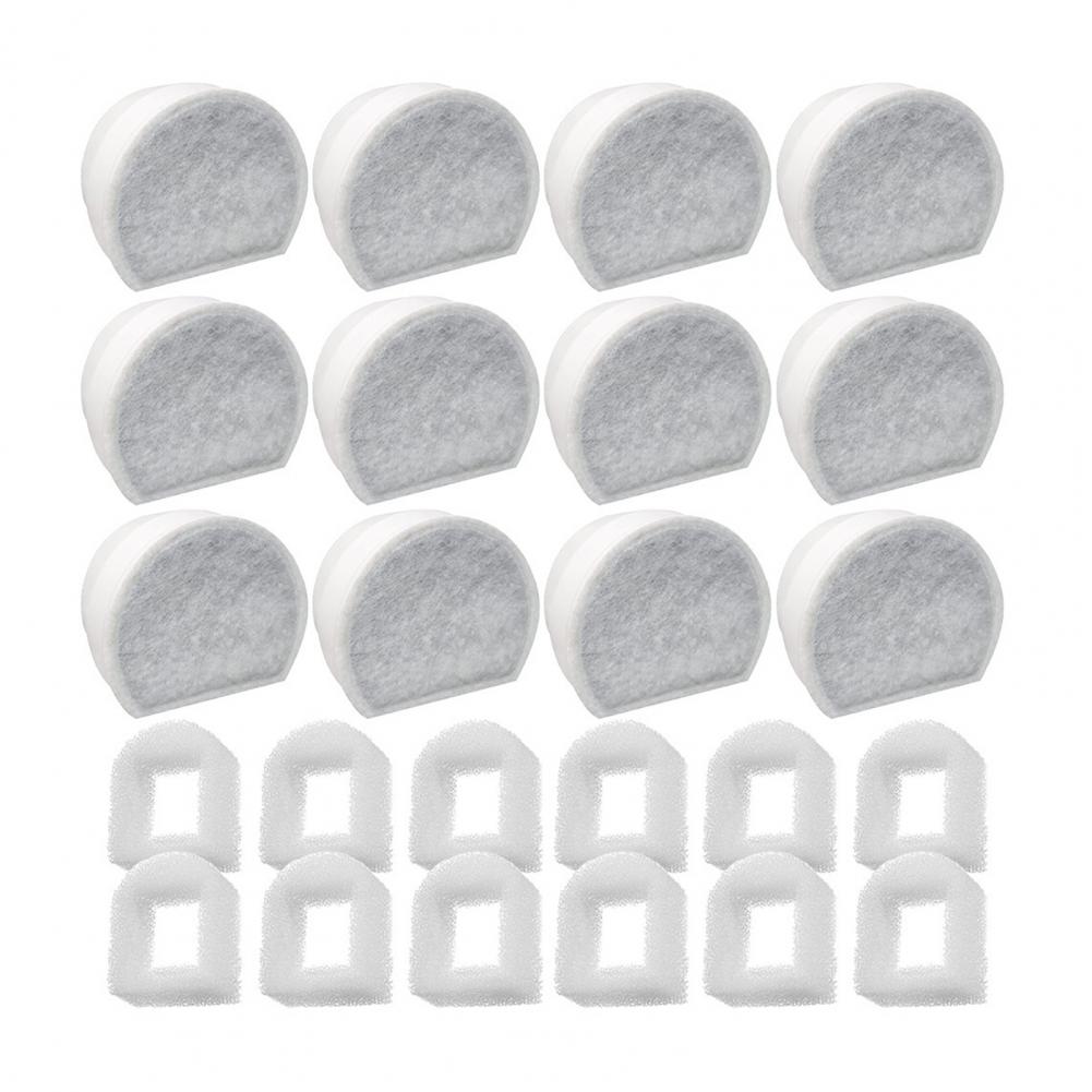 Ceramic Pet Fountain Filter Replacement Pet Water Fountain Replacement Filters Set for Ceramic Stainless Steel Fountains Carbon