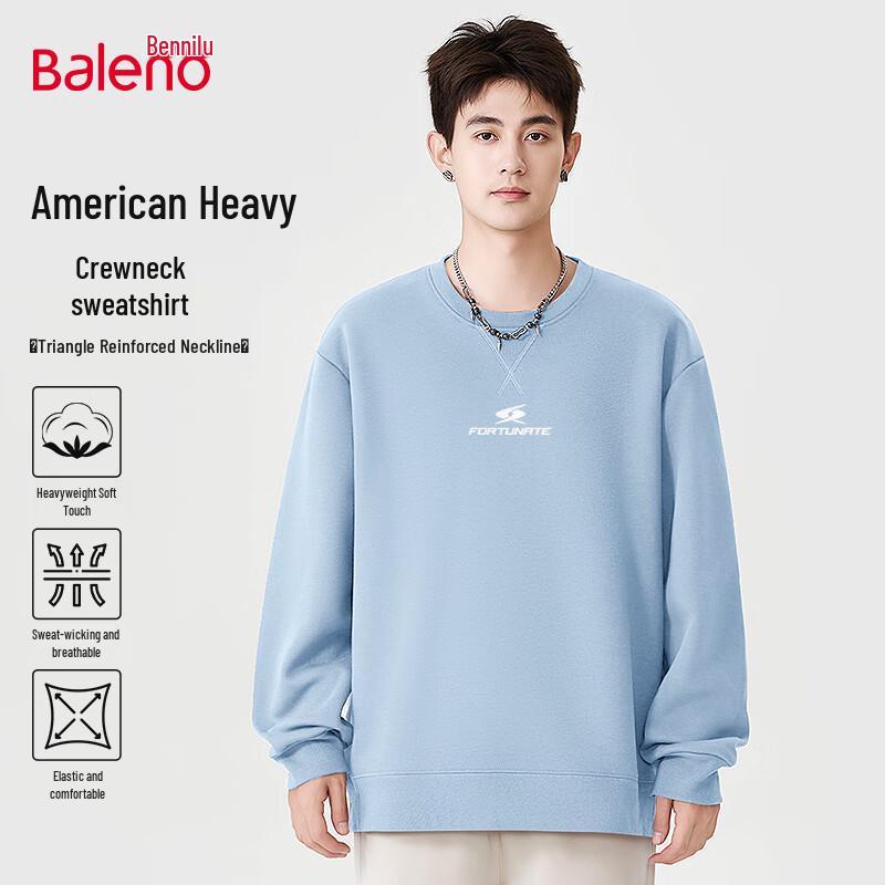 Baleno Men s Fleece-Lined Graphic Crew Neck Sweatshirt 5XL