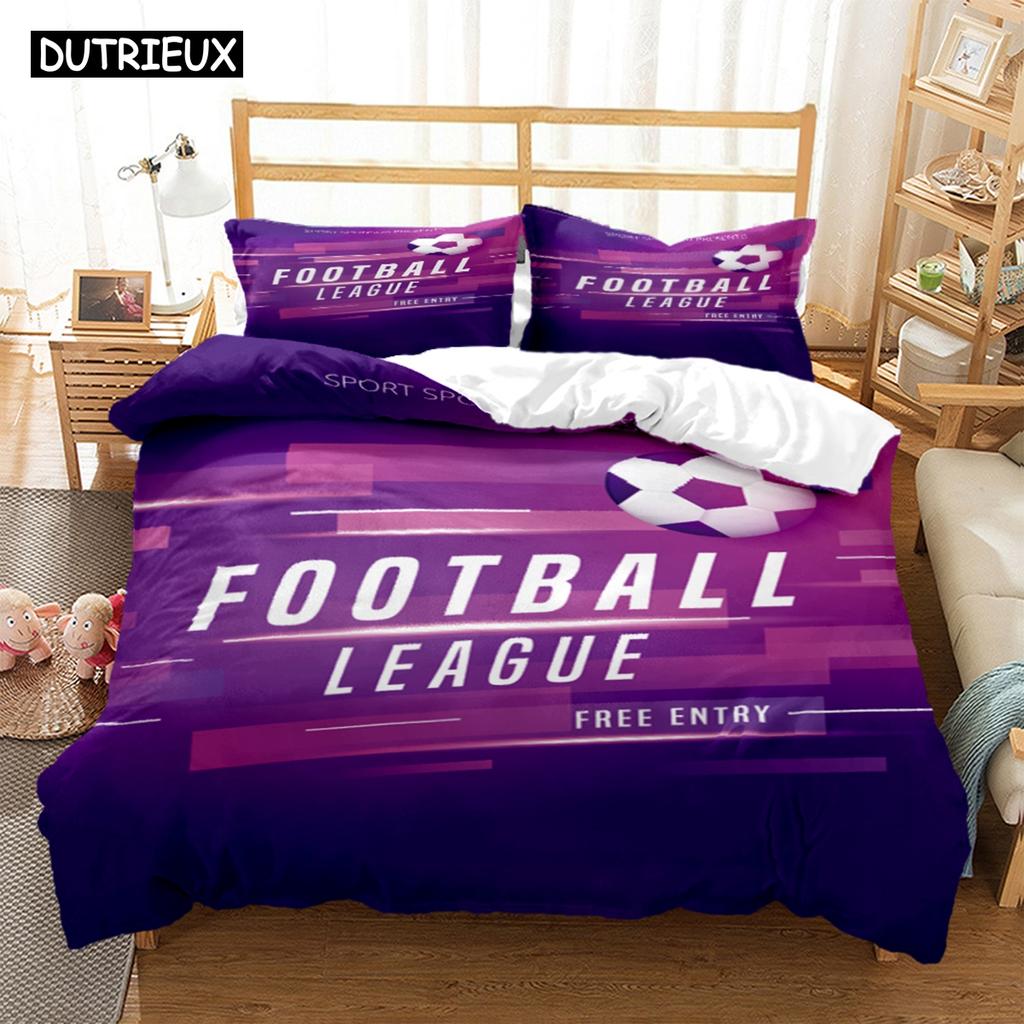 Soccer Cover Digital Print Polyester Bedding Sets Child Kids Covers Boys Bed Linen Set For Teens King Size Bedding Set