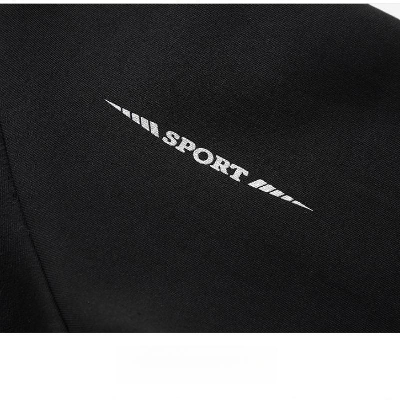 Middle-aged and Elderly Men's Warm Sweatshirt Set Winter Fleece Lined Thickened Sports Jacket Dad's Winter Outfit Lamb Wool Two-piece Set