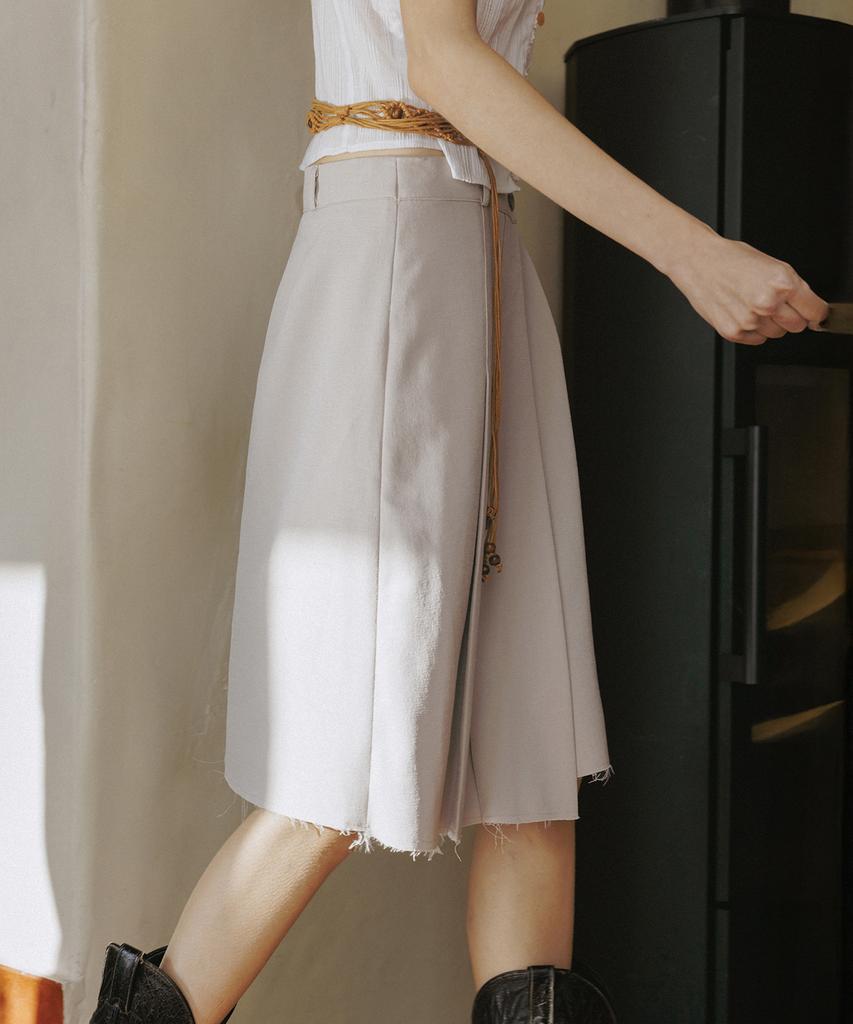 Annies Carmen Pleats Wrap Skirt (Beige)