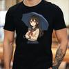 T-Shirt Men Anime Umbrella Girl Motif Cotton Size S To 5XL