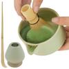 4Pcs Matcha Whisk Set Elegant Matcha Kit Reusable Matcha Tea Set 500ml Ceramic Matcha Bowl with Pouring Spout Matcha Whisk