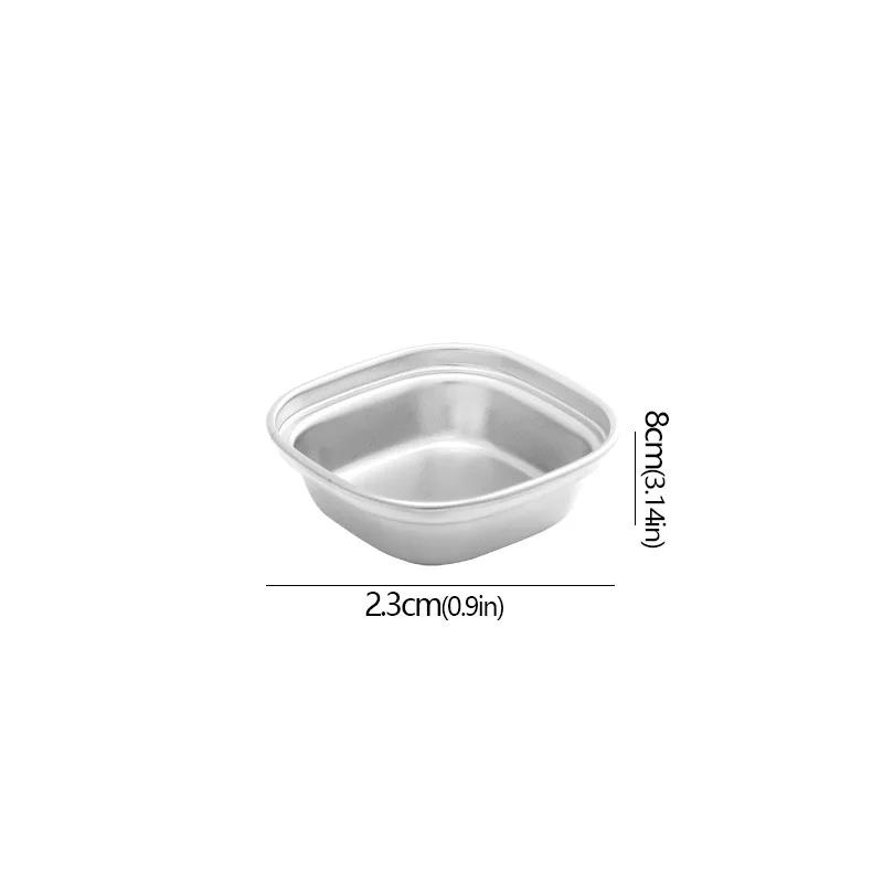 Stainless Steel 1-4 Grids Seasoning Plate Dipping Dish Sauce Dish Hot pot Barbecue Flavor Dish Kitchen Condiment Tray
