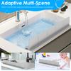 23″ Sink Water Splash Guard Silicone Kitchen Sink Water Baffle Plate with Non Slip Strong Suction Cups Sink Baffle Splash Guard