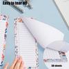 Koogel Magnetic Fridge Notepads, Floral Design, 4 Pack 200 Sheets Grocery List Notepad, 70g Premium Paper, Tear-Off Sheets, Perfect for Daily