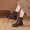Retro Shoes, Lace-up Boots, Chunky Ankle Boots, New Fashionable Casual Shoes, Single Boots, Women's Shoes