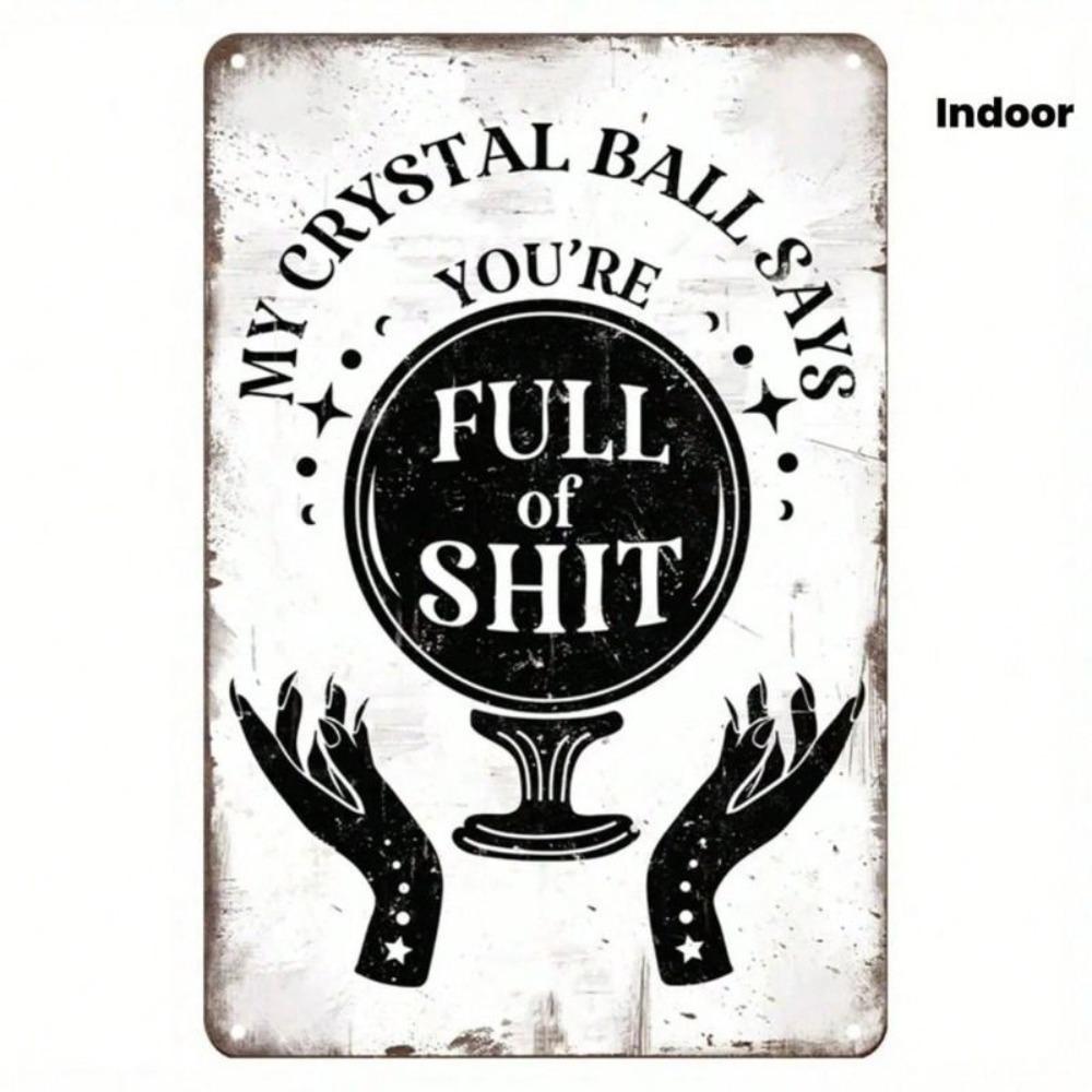Planetjuice Planetjuice Metal Poster Wall Art Occult Witch Retro Home Bar Garage 20X30CM